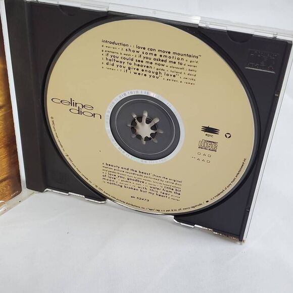 Celine Dion CD 1992 Self-Titled Album Epic Records Beauty and the Beast - Picture 3 of 4